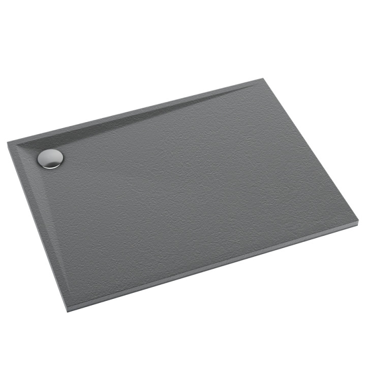 Schedline Brodzik kompozytowy Stabilsound Plus® Libra Anthracite Stone 70x100x3 cm, prostokątny, Gwarancja 15 lat